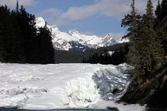 34 Banff Bow Falls With Mount Brewster Behind In Winter